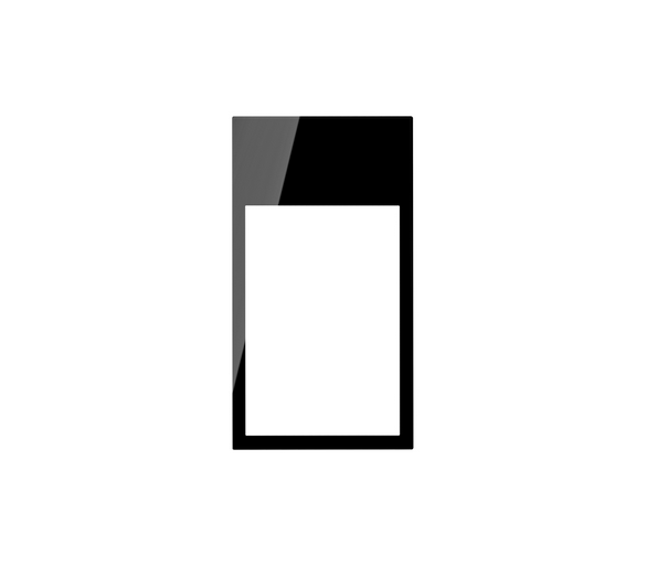 Ramka minimal pionowa 2-krotna, 3x1/2, czarny 10002621-138 Simon100