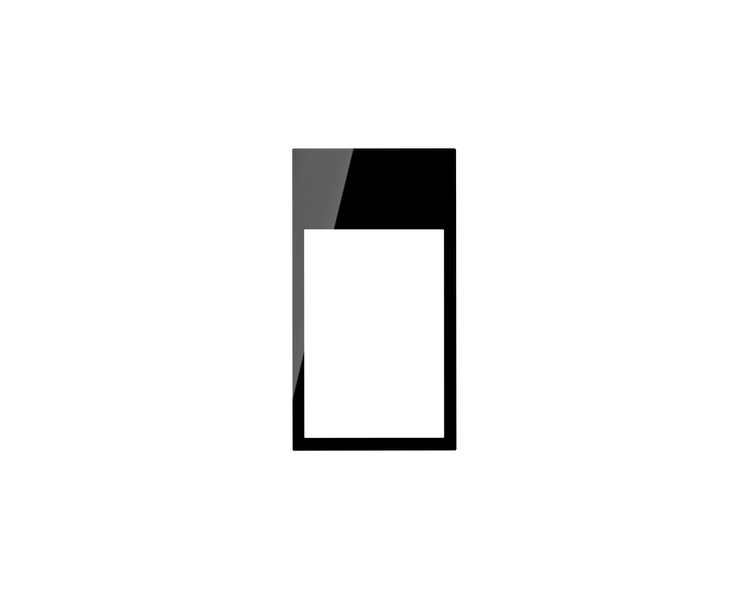 Ramka minimal pionowa 2-krotna, 3x1/2, czarny 10002621-138 Simon100