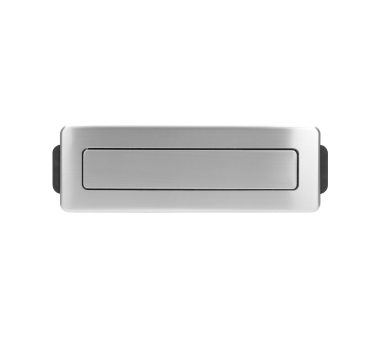 Gniazdo meblowe biurkowe z płaskim frezowanym rantem, wysuwane, przewód 2m, 3x gniazdo Schuko + 2x USB (A+C), srebrne