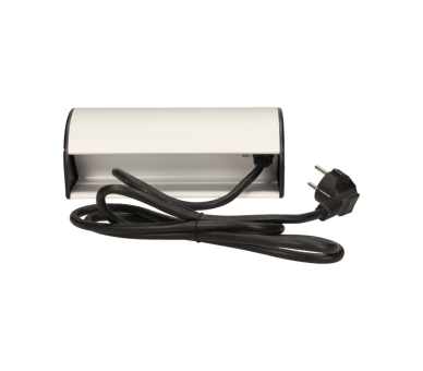 Gniazdo meblowe biurkowe z metalową obudową, zaciskami śrubowymi i przewodem 1,8m, 3x gniazdo z uziemieniem + 2x USB, czarne