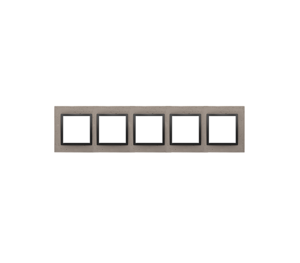 Ramka 5-krotna betonowa czarny charakter DRN5/98