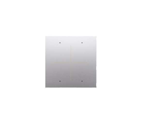 Klawisz z piktogramem "krzyż" do łączników i sterowników elektronicznych srebrny mat, metalizowany