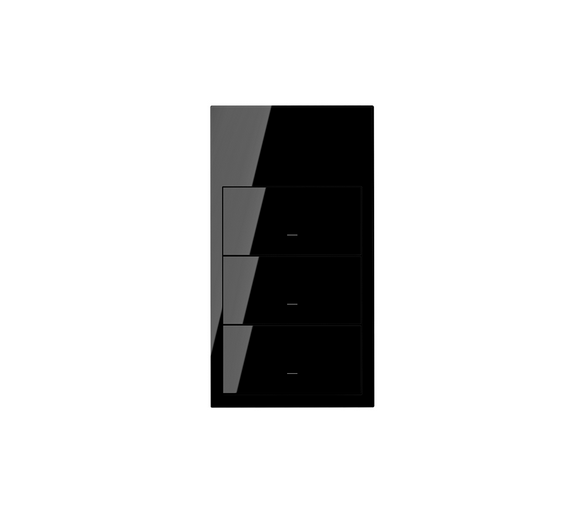 Panel 2-krotny pion 3 klawisze, czarny 10020215-138 Simon100