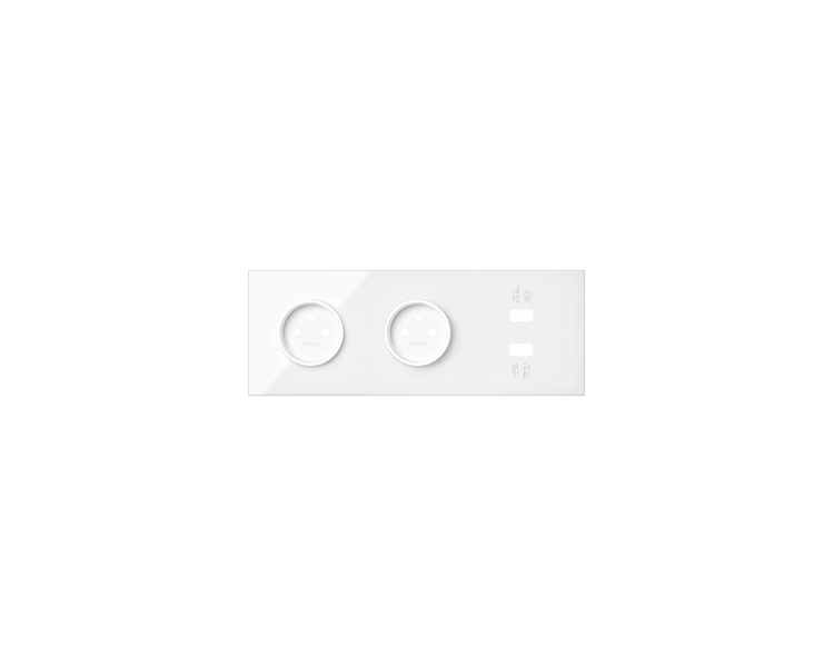 Panel 3-krotny 2 gniazda + 2x1 ładowarka USB, biały 10020321-130 Simon100
