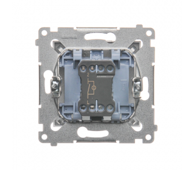 Łącznik jednobiegunowy z podświetleniem LED (moduł) 16AX 250V, zaciski śrubowe, srebrny mat, metalizowany DW1AL.01/43