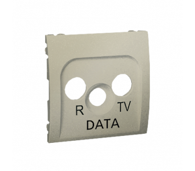Pokrywa do gniazda antenowego R-TV-DATA platynowy, metalizowany MADP/27