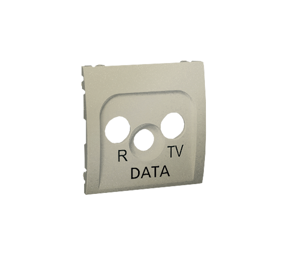 Pokrywa do gniazda antenowego R-TV-DATA platynowy, metalizowany MADP/27