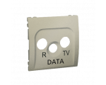 Pokrywa do gniazda antenowego R-TV-DATA platynowy, metalizowany MADP/27