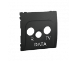 Pokrywa do gniazda antenowego R-TV-DATA grafit mat, metalizowany MADP/28
