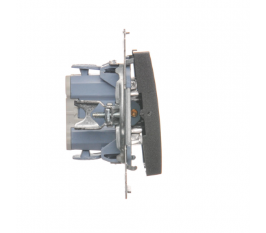 Łącznik uniwersalny - schodowy (moduł) 10AX 250V, szybkozłącza, antracyt, metalizowany DW8.01/48