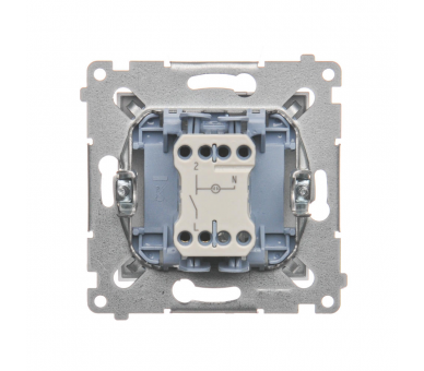 Łącznik jednobiegunowy z sygnalizacją załączenia LED (moduł) 10AX 250V, szybkozłącza, srebrny mat, metalizowany DW1ZL.01/43