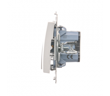 Łącznik świecznikowy z podświetleniem LED do wersji IP44 (moduł) 16AX 250V, zaciski śrubowe, biały DW5ABL.01/11
