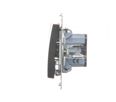 Łącznik świecznikowy z podświetleniem LED do wersji IP44 (moduł) 16AX 250V, zaciski śrubowe, antracyt, metalizowany DW5ABL.01/48