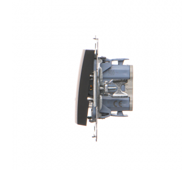 Łącznik schodowy z podświetleniem LED (moduł) 10AX, 250V, szybkozłącza, czarny DW6L.01/49
