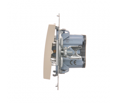Łącznik schodowy z podświetleniem LED (moduł) 16AX 250V, zaciski śrubowe, kremowy DW6AL.01/41