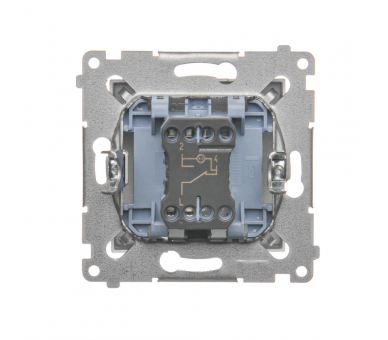 Łącznik schodowy z podświetleniem LED (moduł) 16AX 250V, zaciski śrubowe, srebrny mat, metalizowany DW6AL.01/43