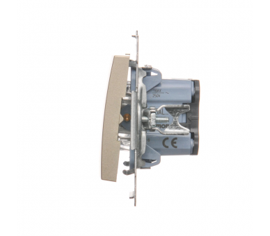 Łącznik schodowy z podświetleniem LED (moduł) 16AX 250V, zaciski śrubowe, złoty mat, metalizowany DW6AL.01/44