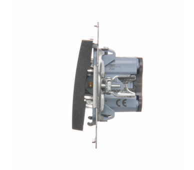 Łącznik schodowy z podświetleniem LED (moduł) 16AX 250V, zaciski śrubowe, antracyt, metalizowany DW6AL.01/48