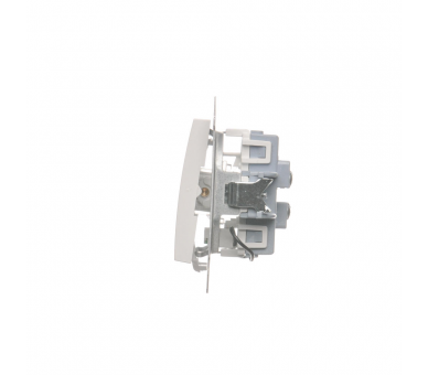 Łącznik schodowy podwójny z podświetleniem LED bez piktogramu (moduł) 10AX 250V, zaciski śrubowe, biały DW6/2L.01/X/11