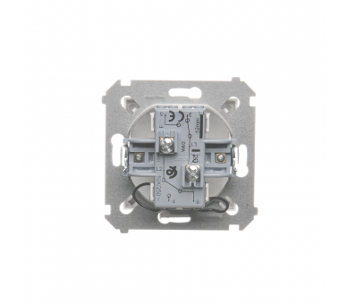 Łącznik schodowy podwójny z podświetleniem LED bez piktogramu (moduł) 10AX 250V, zaciski śrubowe, biały DW6/2L.01/X/11