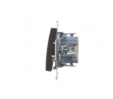 Łącznik krzyżowy z podświetleniem LED (moduł) 10AX, 250V, szybkozłącza, czarny DW7L.01/49