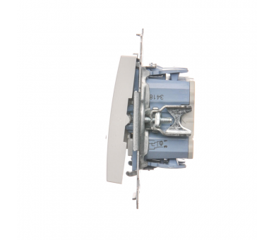 Łącznik krzyżowy podwójny z podświetleniem LED (moduł) 10AX 250V, szybkozłącza, biały DW7/2L.01/11