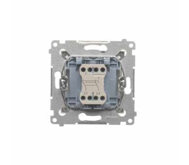 Łącznik krzyżowy bez piktogramu (moduł) 10AX 250V, szybkozłącza, srebrny mat DW7.01/X/43