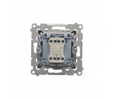 Łącznik dwubiegunowy z podświetleniem LED (moduł) 10AX, 250V, szybkozłącza, czarny DW2L.01/49