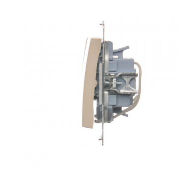 Przycisk potrójny z podświetleniem (moduł) 10AX 250V, szybkozłącza, kremowy DP31L.01/41