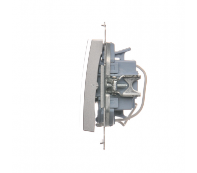 Przycisk potrójny z podświetleniem (moduł) 10AX 250V, szybkozłącza, srebrny mat, metalizowany DP31L.01/43