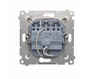 Przycisk potrójny z podświetleniem (moduł) 10AX 250V, szybkozłącza, złoty mat, metalizowany DP31L.01/44