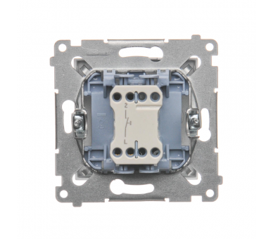 Przycisk "dzwonek" (moduł) 10AX 250V, szybkozłącza, srebrny mat, metalizowany DD1.01/43