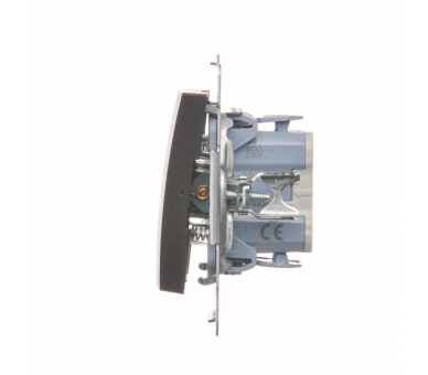 Przycisk "dzwonek" (moduł) 10AX 250V, szybkozłącza, brąz mat, metalizowany DD1.01/46