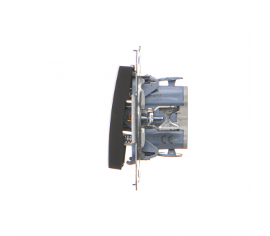 Przycisk „dzwonek” (moduł) 10AX, 250V, szybkozłącza, czarny DD1.01/49