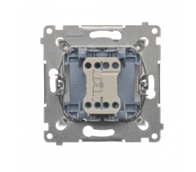 Przycisk "dzwonek" z podświetleniem LED (moduł) 10AX 250V, szybkozłącza, biały DD1L.01/11