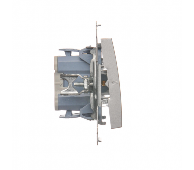 Przycisk "dzwonek" z podświetleniem LED (moduł) 10AX 250V, szybkozłącza, srebrny mat, metalizowany DD1L.01/43