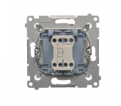 Przycisk "dzwonek" z podświetleniem LED (moduł) 10AX 250V, szybkozłącza, brąz mat, metalizowany DD1L.01/46