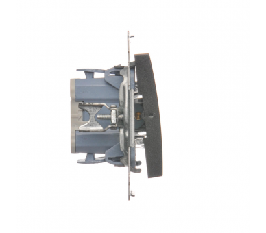 Przycisk "dzwonek" z podświetleniem LED (moduł) 10AX 250V, szybkozłącza, antracyt, metalizowany DD1L.01/48