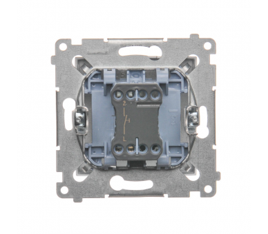 Przycisk "dzwonek" (moduł) 16AX 250V, zaciski śrubowe, srebrny mat, metalizowany DD1A.01/43