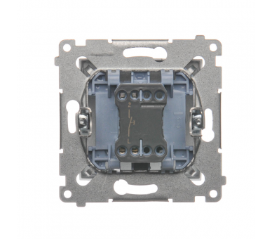 Przycisk "światło" (moduł) 16AX 250V, zaciski śrubowe, srebrny mat, metalizowany DS1A.01/43