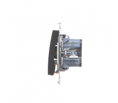 Przycisk światło z podświetleniem LED (moduł) 16AX, 250V, zaciski śrubowe, czarny DS1AL.01/49
