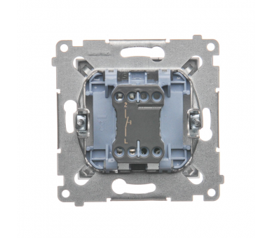 Przycisk pojedynczy zwierny bez piktogramu (moduł) 16AX 250V, zaciski śrubowe, srebrny mat, metalizowany DP1A.01/43