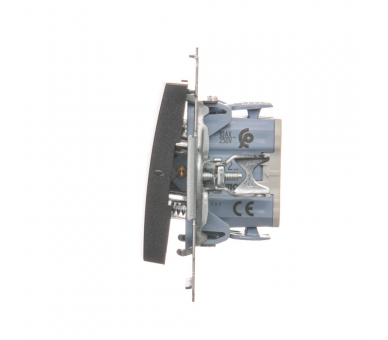 Przycisk podwójny zwierny bez piktogramu (moduł) 10AX 250V, szybkozłącza, antracyt, metalizowany DP2.01/48