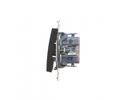 Przycisk podwójny zwierny bez piktogramu (moduł) 10AX, 250V, szybkozłącza, czarny DP2.01/49