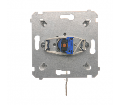 Łącznik na kluczyk chwilowy (przycisk) 2 pozycyjny „0-I” (moduł) 5A 250V, do lutowania, srebrny mat, metalizowany DP1K.01/43