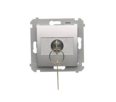Łącznik na kluczyk żaluzjowy chwilowy srebrny mat, metalizowany 5A DPZK.01/43