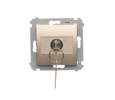 Łącznik na kluczyk żaluzjowy chwilowy złoty mat, metalizowany 5A DPZK.01/44