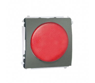 Sygnalizator świetlny LED - światło czerwone grafitowy, metalizowany MSS/2.01/25