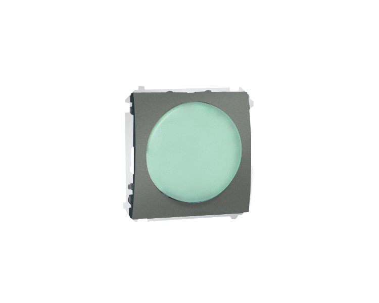 Sygnalizator świetlny LED - światło zielone grafitowy, metalizowany MSS/3.01/25