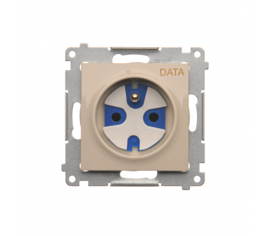 Gniazdo wtyczkowe pojedyncze DATA z kluczem uprawniającym do ramek Nature do ramek Premium (moduł) 16A 250V, zaciski śrubowe, kr